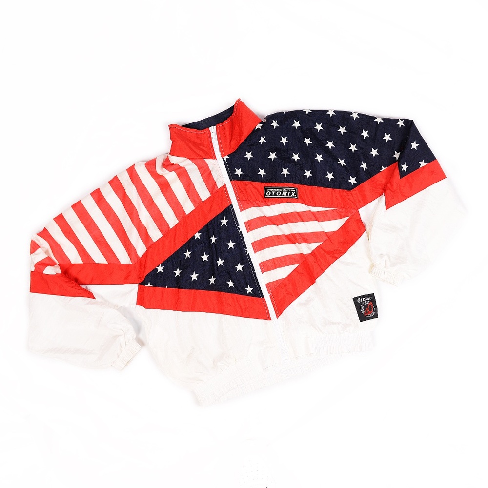 Vintage 1990 USA Windbreaker performance Jacket Otomix Perfect for the Olympics!